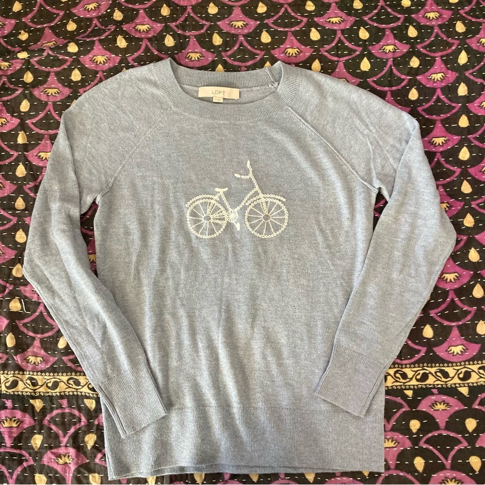 Embroidered Bicycle Sweater